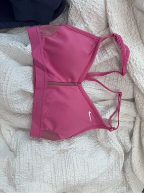Nike Bright Pink Mesh-Back Sports Bra